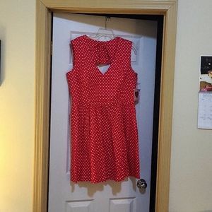 Brand New Dress, Red and white Polka Dot, Size XXL, Brand Wax Poetic Clothing